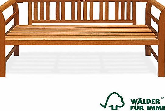 Deuba Garden bench ROSE Wooden bench Garden Furniture hardwood seating 150x82x43