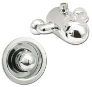 Azure Thermostatic Chrome Shower Valve