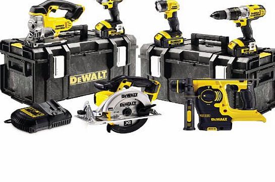 DEWALT  18v XR Li-ion 6 Pcs Kit, 3 x 4ah Batts DCD785 DCF885 DCS331 DCH253 DCS391