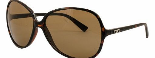 DG Womens Ladies Designer Large Vintage Tort Sunglasses & Free Pouch DG485