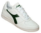 Borg Elite White/Green Leather Trainers