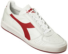 Diadora Borg Elite White/Red Leather Trainers