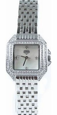 Diamond New Diamond Ladies Platinum Watch Mother Of Pearl