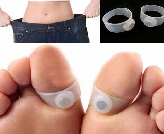 Diamondhead 1 Pair Weight Loss Soft Slimming Silicone Toe Ring