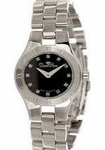 Divino black pearl diamond dial watch