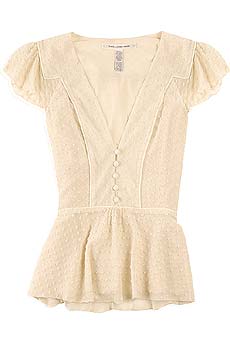 Diane von Furstenberg Lidiya dot embroidered top