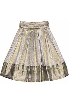 Diane von Furstenberg Tressa snakeskin taffeta skirt