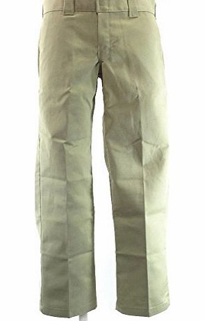 Dickies Mens Slim Straight Work Pants 32W x 32L Khaki