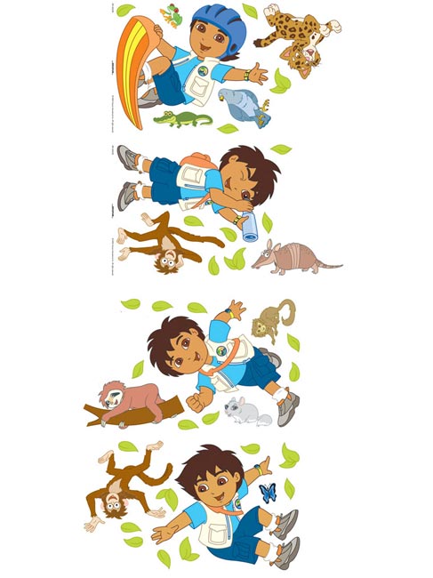 Diego Go Diego, Go! Wall Stickers Stikarounds 42 pieces