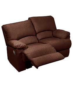 Regular Fabric Recliner Sofa - Chocolate