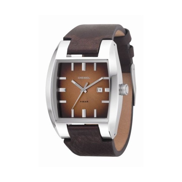 Diesel Brown Leather Strap Watch DZ1175