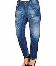 Fayza blue cotton boyfriend jeans