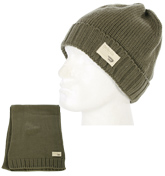 Keller Green Hat and Scarf Set