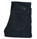 (Larkee) Dark Denim Button Fly Jeans (32 Leg)