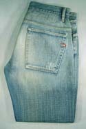 Mens Antique Denim Button Fly Jeans 34 Leg