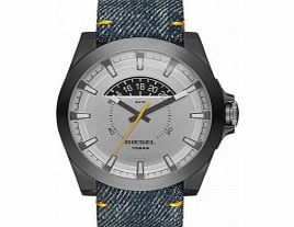 Diesel Mens Arges Blue Denim Strap Watch