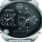 Diesel Mens Big Daddy Silver Chrono Watch