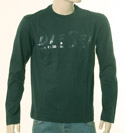 Mens Black Round Neck Long Sleeve T-Shirt