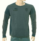 Mens Faded Blue & Navy Long Sleeve T-Shirt