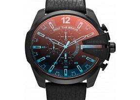 Diesel Mens Mega Chief Black Chronograph Watch