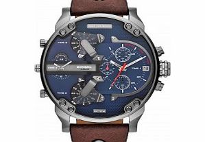 Diesel Mens Mr Daddy 2.0 Blue Brown Watch