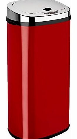 50 Litre Rectangle Sensor Bin, Red