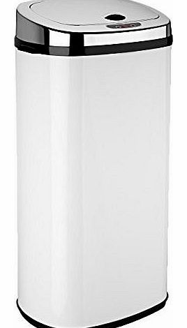 Dihl 50 Litre Rectangle Sensor Bin, White