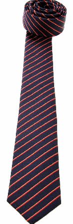 Homme Silk Stripe Tie Navy