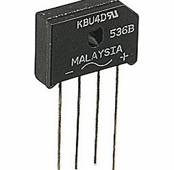 Diotec Kbu4d 4a 200v In-line Bridge Rect KBU4D