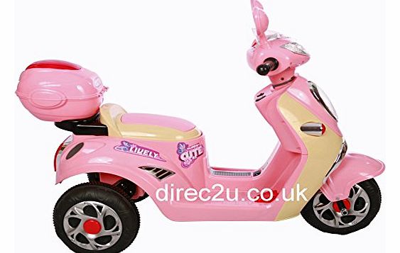 Kids pink scooter bike motorbike motorcycle trike electric ride on