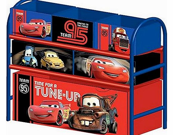 Disney Cars Metal Frame Multi Bin Toy Organiser