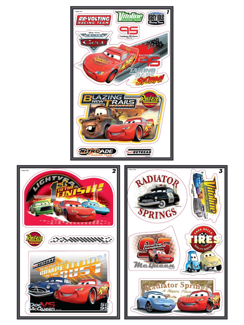 Disney Cars Quick Sticks stickers 36 piece