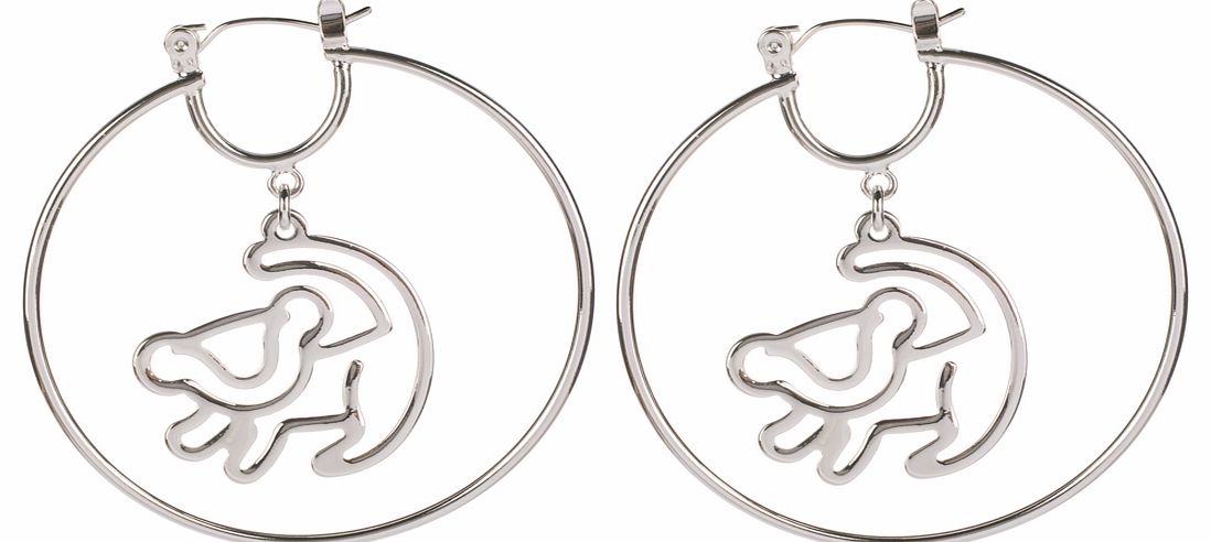 Platinum Plated Simba Outline Lion King Hoop