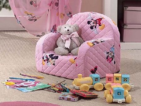 Disney  MICKEY amp; MINNIE LIGHT PINK STUFFED CHILDREN ARMCHAIR