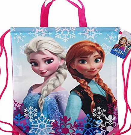 Disney Frozen Anna Elsa Girls Drawstring School PE / Swim Bag Sports Fitness Exercise Swimming Gym Kids Chi