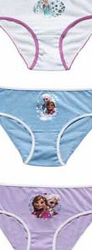 Disney Frozen Girls 3 Pack Briefs - 6-7 Years