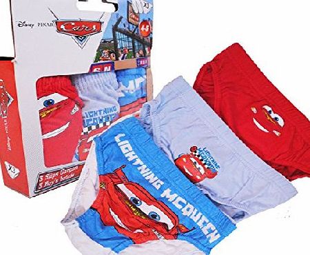 Disney KIDS BOYS GIRLS UNDERWEAR BRIEFS KNICKERS SPIDERMAN TMNT PEPPA KITTY MINNIE CARS (4/5, Cars)