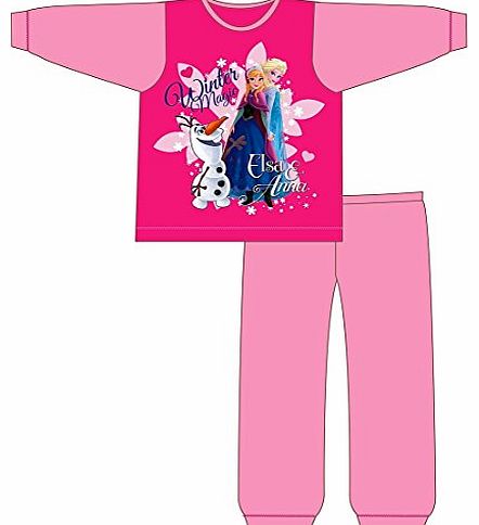 Disney Kids Girls Toddlers Disney Frozen Queen Elsa Anna Pyjamas Childrens 2 Piece Set Pjs Long Sleeves Winter Magic Size 2-3 Years