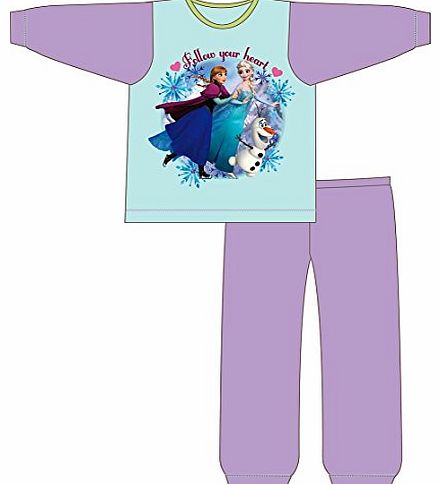 Disney Kids Girls Toddlers Official Disney Frozen Queen Elsa Anna Pyjamas Childrens 2 Piece Set Pjs Long Sleeves 100 Cotton Size 12-18 Months