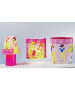 Disney Princess Hearts Crown Kool-Lite Shade and Bin Set