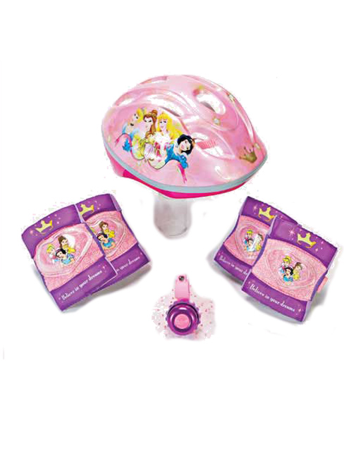 Disney Princess Helmet, Bell and Knee and Elbow Pads - Strong Lightweight Bike