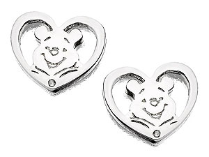 Sterling Silver Winnie The Pooh Diamond