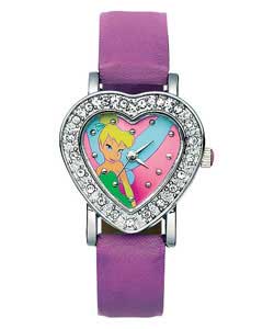 Disney Tinkerbell Girls Heart Shaped Watch