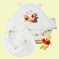 DISNEY winnie the pooh blanket bib and toy set