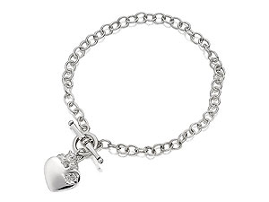 Disney Winnie the Pooh Silver Diamond-Set Heart