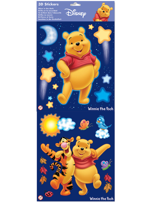 Disney Winnie the Pooh Winnie The Pooh 3D Glow In The Dark Wall