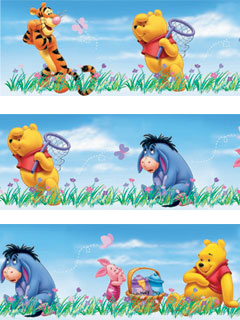 Disney Winnie the Pooh Winnie the Pooh Border Beautiful Day