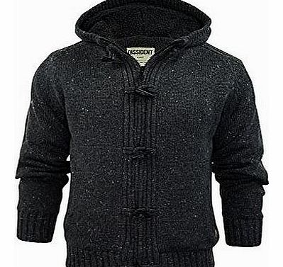 Mens Jumper Cardigan Dissident Hoodie Hopkins Nep Warm Sherpa fleece Lined