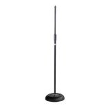 DJM Music Straight Mic Stand - Round Base Black