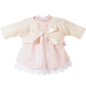 DKL Corolle Pink Eyelet Dress and Shrug 36cm Doll